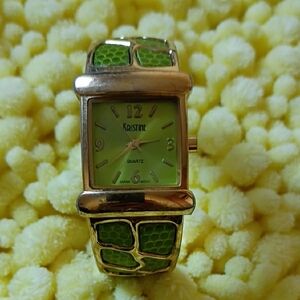 Kristine Women's Gold and Green Accessory Watch